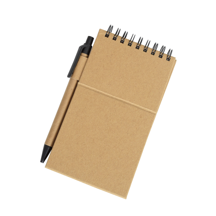 LB-054, Libreta con pasta de cartón, banderines, notas adheribles y bolígrafo con tinta de escritura negra. sirve como soporte de celular.